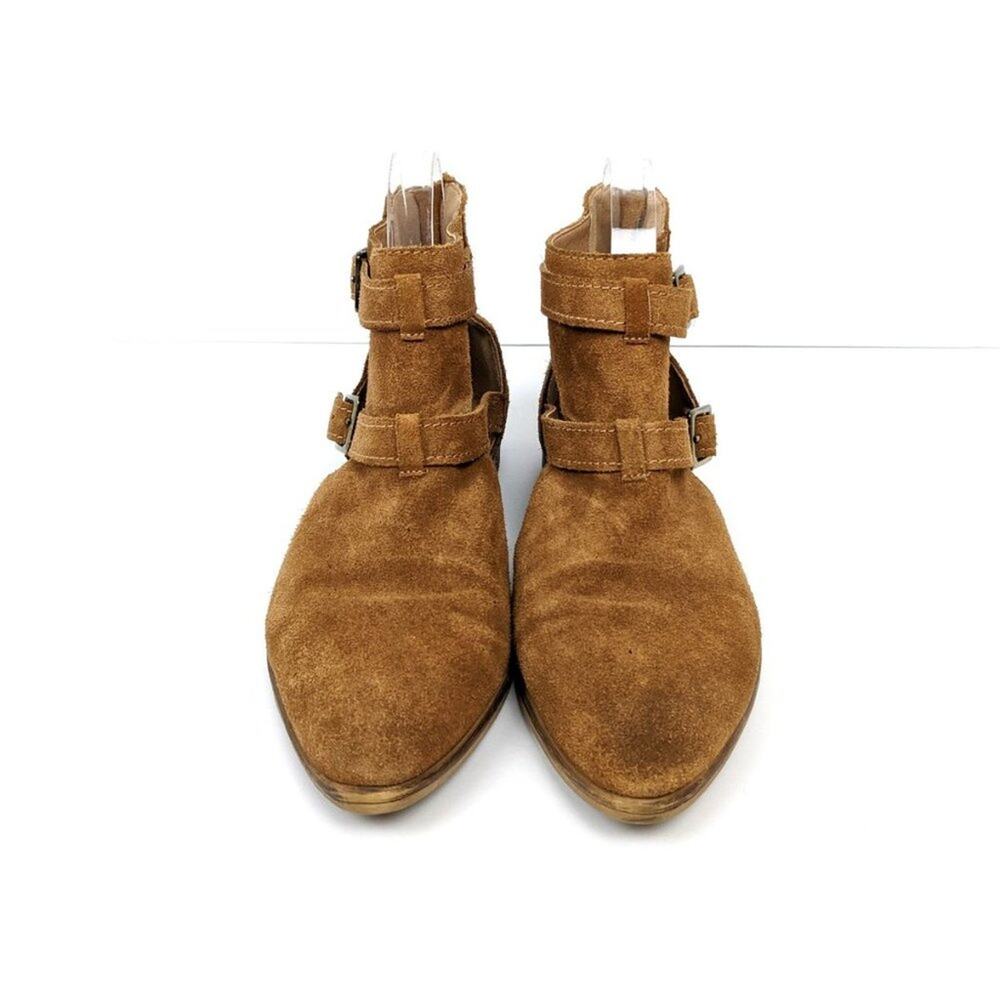 Chinese Laundry Womens Shoes Dandie Tan Buckled Cut-Out Ankle Booties Size 7 - Picture 3 of 10